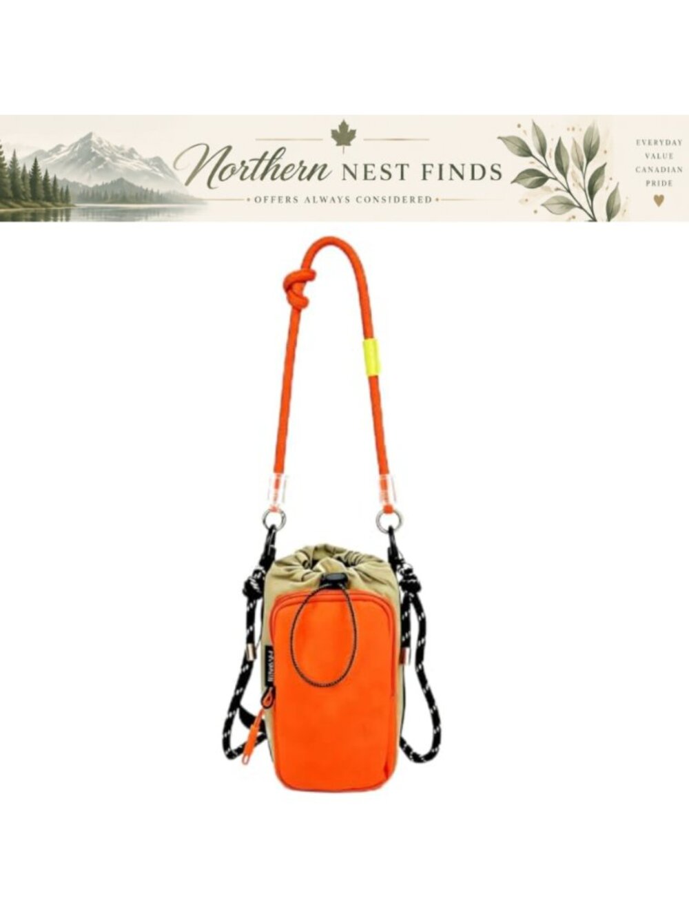 Mini Sling Bag Women Small Crossbody Phone Bag Rip-Stop Fabric Detachable Strap